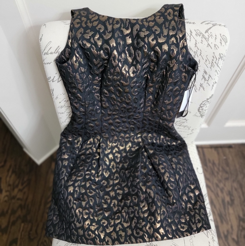 Cynthia Steffe black gold dress